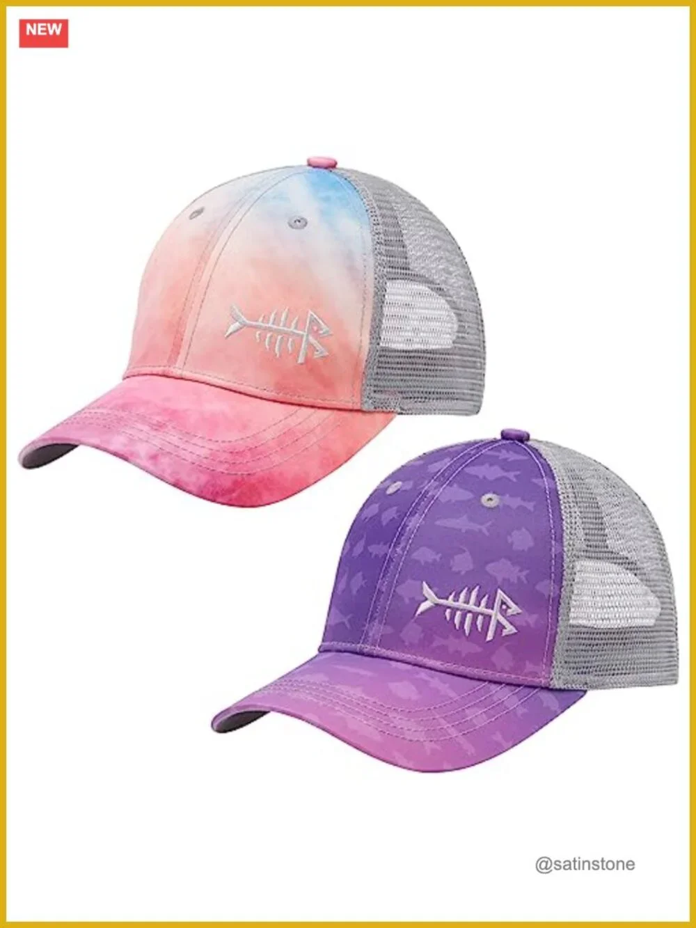 2 Pack Mesh Back Baseball Trucker Cap Hunting Fishing Hat Adjustable